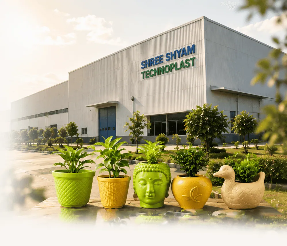 Grow Green Planters planters outside the Shree Shyam Technoplast factory